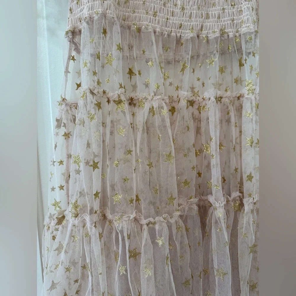 Free People Starbright Dress metallic gold bodice long tunic - Picture 14 of 16